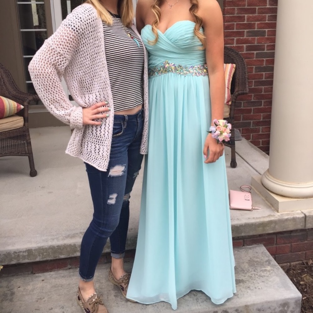 Bee Darlin Ice Blue Prom Dress Gem
